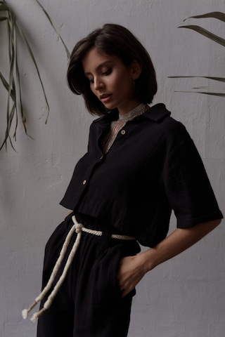 Mai Collection Mai Studios Co. Olympos Halatlı Siyah Müslin Takım Siyah