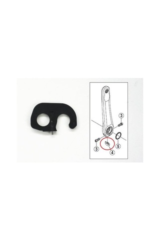 Shimano Yol Yarış Bisikleti Hollowtech Sol Kol Emniyet Plakası Siyah