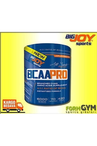 Bigjoy Bcaapro 4-1-1 Saf Aromasız Toz Bcaa 70 Servis 420 Gr