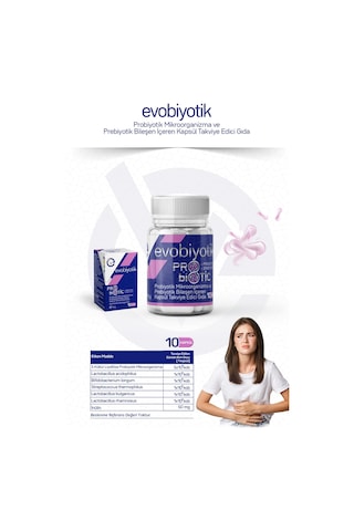 Evo Pharma Evobiyotik Probiyotik Mikroorganizma Bileşen İçeren Gıda Takviyesi 10 Kapsül