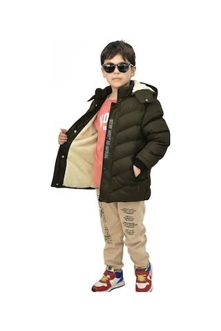 Baglan Erkek Çocuk Kapüşonlu Mont Bs-0411 Haki