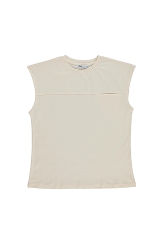 Civil Boys Basic Sıfır Kol 10-13 Yaş Tişört - Ekru