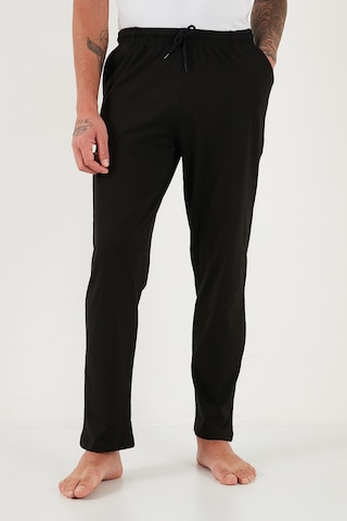 Buratti Pamuklu Regular Fit Normal Bel Düz Paça Cepli Erkek Pijama Altı 6574003 Siyah