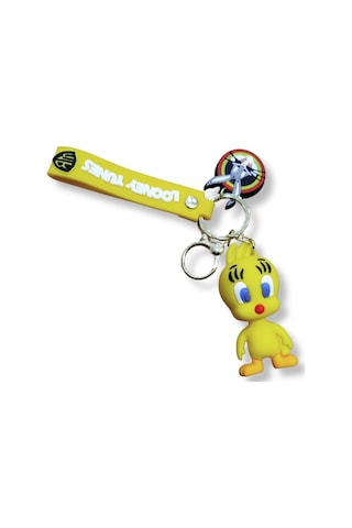 Tweety Premium 3d Figürlü Looney Tunes Yazılı Bilek Kayışlı Anahtarlık - 1 Adet