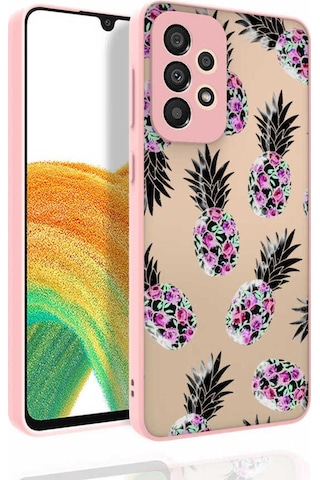 Galaxy A33 5g Kılıf Desenli Kamera Korumalı Parlak Zore Nora Kapak NO1