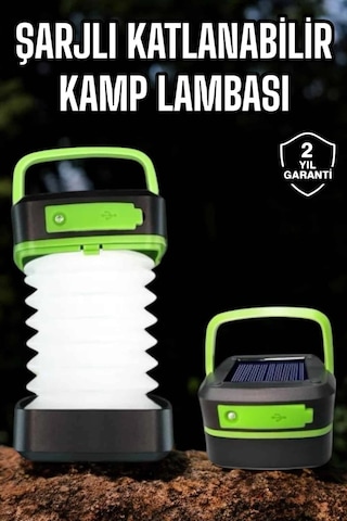 Mey İthalat Led Lamba Kamp Lambası Hafif Taşınabilir Şarj Süreli Akordeon El Fenerli Renkli