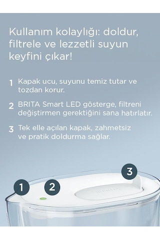Brıta Style Essential Xl 3 X Maxtra Pro Pure Performance Filtreli Su Arıtma Sürahisi Beyaz 3,6l