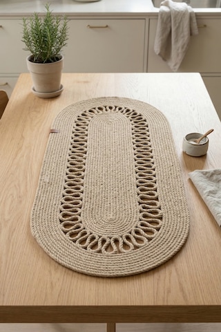 Vilinze Hasır Jüt Ip Runner / Supla / Amerikan Servis - 35x100 Cm