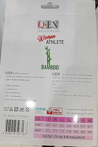 Q-en Kadın Bambu Likralı Geniş Askılı Atlet 701 - 6 Adet 001