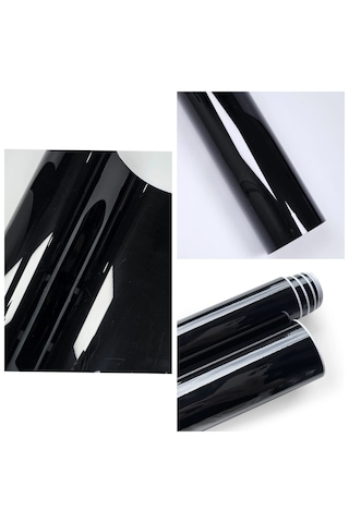 Piano Black Siyah Hava Kanallı Koruma Jelatinli 30cm X 2 Metre
