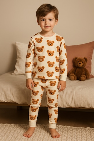 Katia&bony Çocuk Teddy Desenli Pijama Takımı Desenli