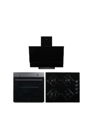 Exep Line EF-200 - EO-320 - ED-401 Siyah Ankastre Set
