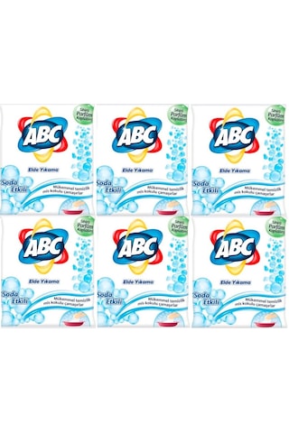 ABC Elde Yıkama Toz Çamaşır Deterjanı Soda Etkili 6 x 600 G