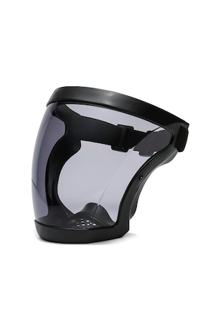 Trendooze Yüz Tam Siyah Sıçrama Şeffaf Önleyici Önleyici Kapağı Kalkanı Güvenlik Gri Buğu + İl