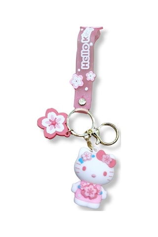 Hello Kitty Turquoise Edition 3d Figürlü Turkuaz Bilek Kayışlı Anahtarlık - 1 Adet