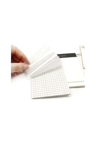 Şeffaf Renkli Yapışkan Not Kağıtları Defter Yer İmleri Etiket Ayraç Sticky Notes Gridnot Notes