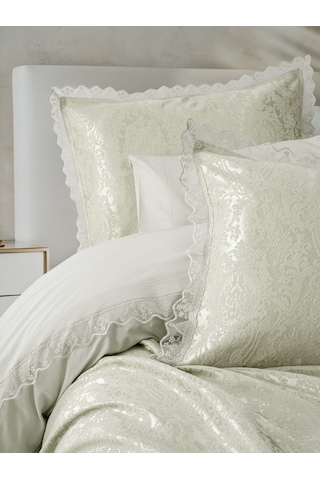 Cotton Box Chi Chi Çift Kişilik Pikeli Nevresim Takımı Velora Adaçayı Adaçayı
