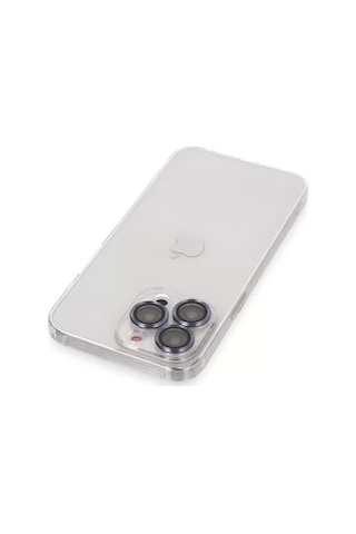 Newface Apple Uyumlu iPad iPhone 13 Pro Max Kılıf Luko Lens Silikon - Sierra Blue Mavi