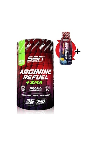 SSN Sports Style Nutrition Arginine Refuel Zma 140 Kapsül Amino Asit