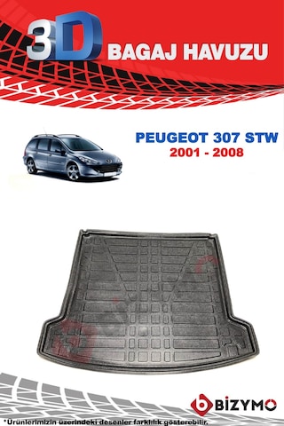 Peugeot 307 Stw Sw 2001-2008 3D Bagaj Havuzu Bizymo Peugeot 307 Stw Sw 2001-2008 3D Bagaj Havuzu Bizymo