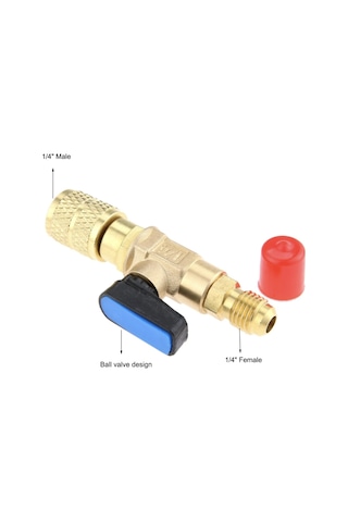 Küresel Pirinç Klima Gazı Vanası 1/4 Düz