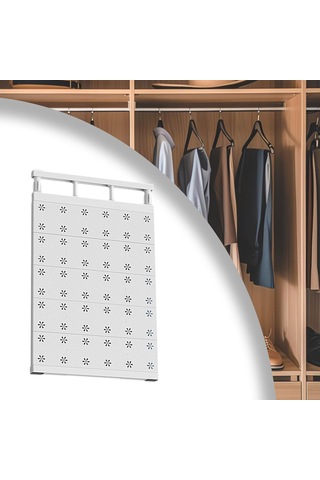 Homyl Genişletilebilir Bölücü Giyim Dolap Rafı Mutfak 35cmx60cm Beyaz Diğer