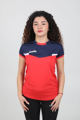 Diadora Aris Kadın Tişört Kırmızı Lacivert