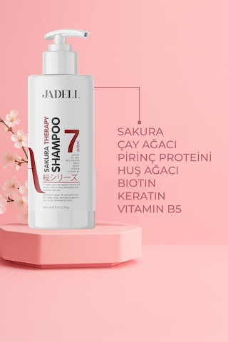 Sakura Therapy Shampoo 7active Sakura Çiçeği, Biotin, Keratin, Vitamin B5 Onarıcı Besleyici Şampuan