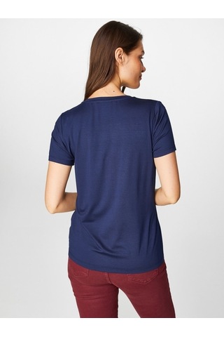Faik Sönmez Kadın Kısa Kol T-shirt B00001 Lacivert