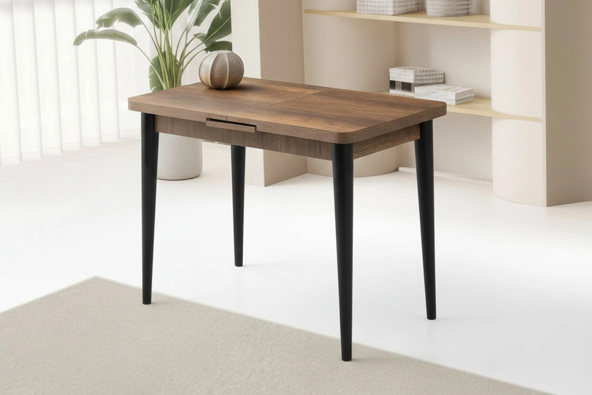 Milano Bahar Mdf Mutfak Masa Sandalye Takımı 60x100 Ceviz