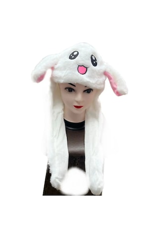 Sasoshop Hareketli Kulaklı Parlayan Bere 134520974 Beyaz