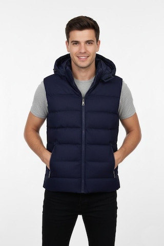 Erkek Spor Kapüşonlu Yelek Regular Kalıp 961-309 Bgl-st04874 Lacivert