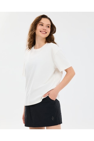 Skechers W Loose Fit T-shirt Kadın Beyaz Tshirt S2610046-3855