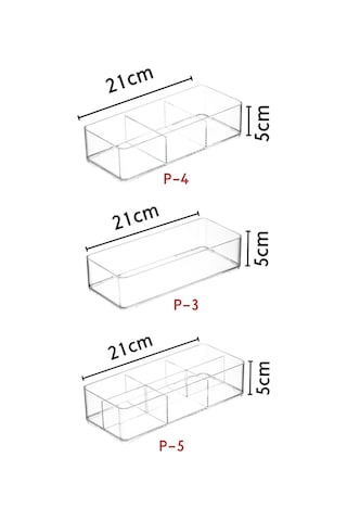 Nandy Home 3 Parça Çekmece İçi, Çok Amaçlı Düzenleyici Organizer Seti