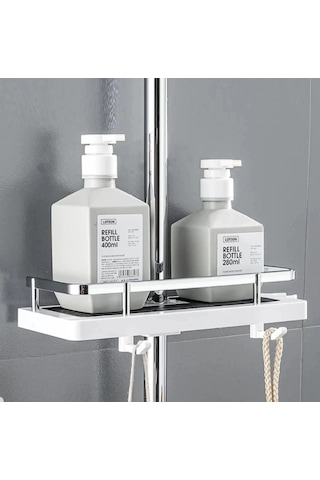 Banyo Duş Rafı Şampuanlık Sabunluk Organizer Renkli