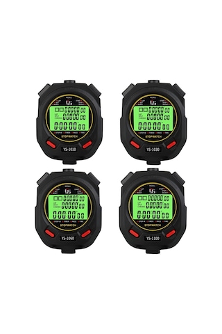 Ys 3 Sıra Ekranlı Aydınlık Kronometre Zamanlayıcı Eğitim Hakem Kronometresi, Stil: Ys-1060 60 Bellek