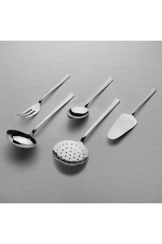 Nehir Katre Sade 5 Parça Paslanmaz Çelik Servis Takımı