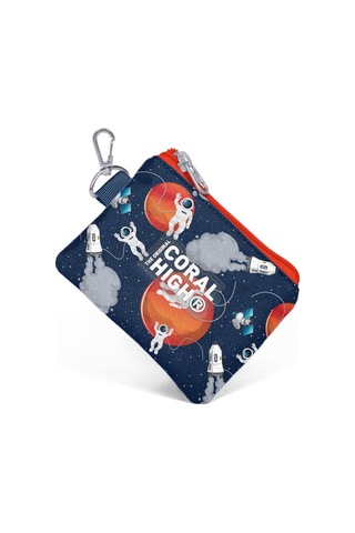 Coral High Kids Lacivert Mavi Astronot Desenli Bozuk Para Çantası 21919 Lacivert - Mavi