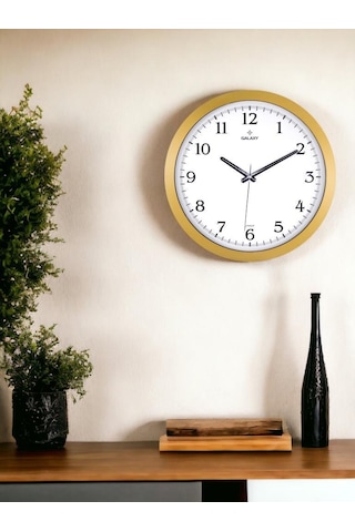 Galaxy 1964-k Serisi Lüx Premium Klasik Ofis Ve Duvar Saati 35 Cm Gold Altın