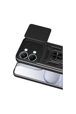 Newface - 959 - Xiaomi Poco X8 Pro Max Pars Lens Yüzüklü Silikon - Csmo-tex - - Siyah Sıyah