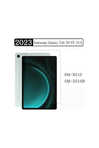 Samsung Galaxy Uyumlu Tab S9 Fe 10.9 Inç Tablet Kılıfı Silikon Ekran Koruyucu Dokunmatik Kalem Seti Kılıf