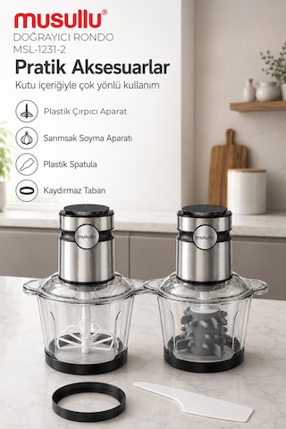 Musullu Msl-1231-2 Meat Max 1000 W 2 L Çift Hazneli Rondo