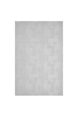 Raschel Carpet Bohem Açık Gri Emboss Premium Seri Kaymaz Taban Jel Taban Halı Yolluk Antre Hol Gri