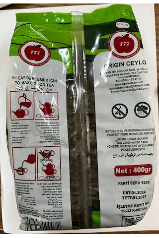 777 İthal Ceylon Siyah Çay 400 G
