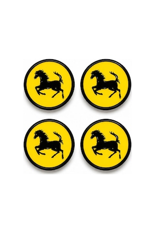 Jant Göbeği Ferrari Uyumlu 58/55 55mm Yuva 4lü Set Sarı 6kol