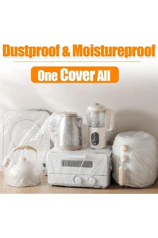 31.5in Mutfak Küçük Ev Aletleri Toz Kapağı, Elastik Küçük Ev Aletleri Şeffaf