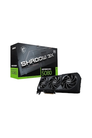 MSI NVIDIA GeForce RTX 5080 16G Shadow 3X OC 16GB GDDR7 256 Bit DLSS 4 Ekran Kartı
