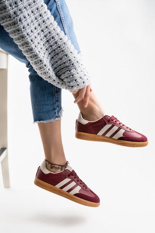 Kadın Bordo Günlük Rahat Taban Spor Ayakkabı Bordo