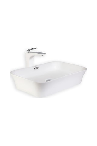 Eva Banyo Lena E-4160 Tezgah Üstü Porselen Lavabo