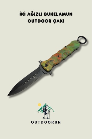 Outdoorun İki Ağızlı Bukalemun Outdoor Kamp Çakı 25,5 Cm Çok Renkli